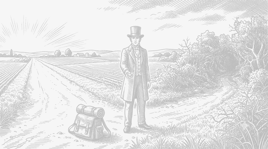 A steel engraving from the Country of Coin: the garden of generosity.